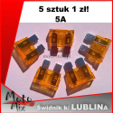 BEZPIECZNIK PŁYTKOWY UNI 19mm 5A 5szt