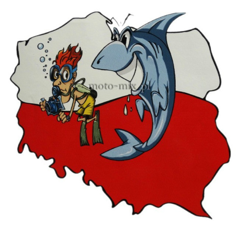 Naklejka Flaga Polski - REKIN NUREK Naklejka Flaga Polski - REKIN NUREK