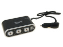 Rozgałęziacz zapalniczki III 12/24V włączniki, USB 1000 mA