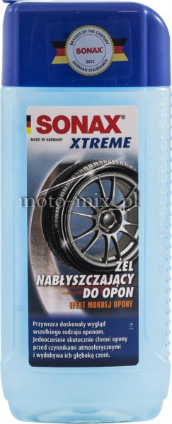 Żel nabłyszczający do opon mokra opona SONAX Xtreme 250ml Żel nabłyszczający do opon mokra opona SONAX Xtreme 250ml