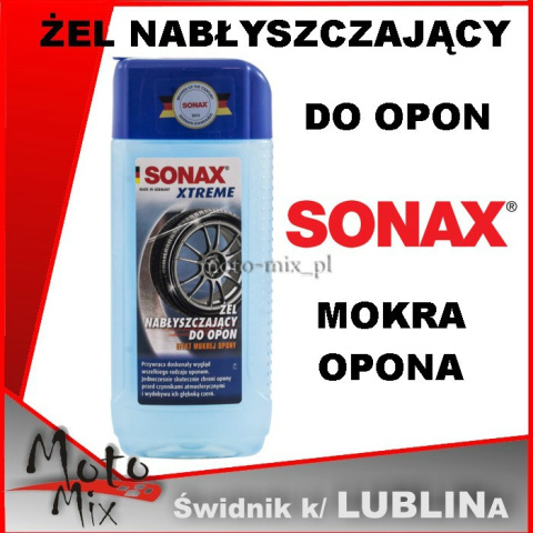Żel nabłyszczający do opon mokra opona SONAX Xtreme 250ml Żel nabłyszczający do opon mokra opona SONAX Xtreme 250ml