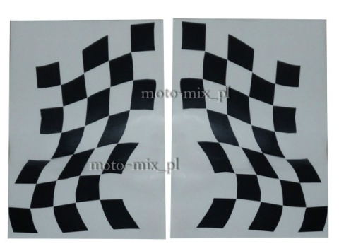 Naklejka FLAGA Racing Czarna 33,5x23 szachownica Naklejka FLAGA Racing Czarna 33,5x23 szachownica