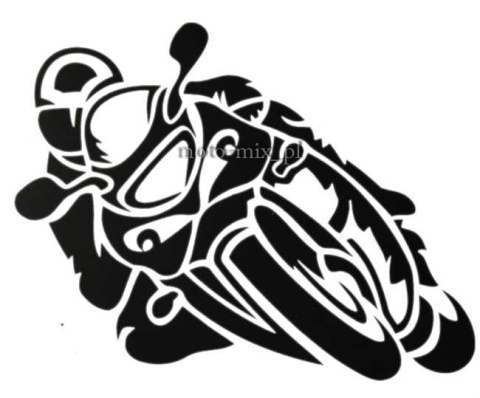 Naklejka Motor ścigacz CZARNY Naklejka Motor ścigacz CZARNY