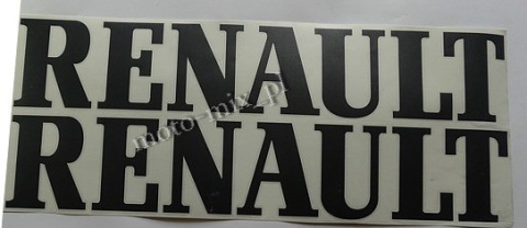 Naklejka RENAULT napis czarny 42x8cm Naklejka RENAULT napis czarny 42x8cm
