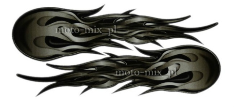 Naklejka płomień szary 13x3,5 cm Naklejka płomień szary 13x3,5 cm