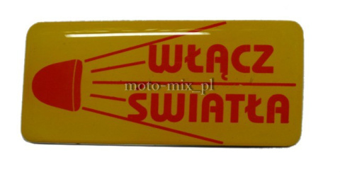Naklejka silikonowa WŁĄCZ ŚWIATŁA Naklejka silikonowa WŁĄCZ ŚWIATŁA